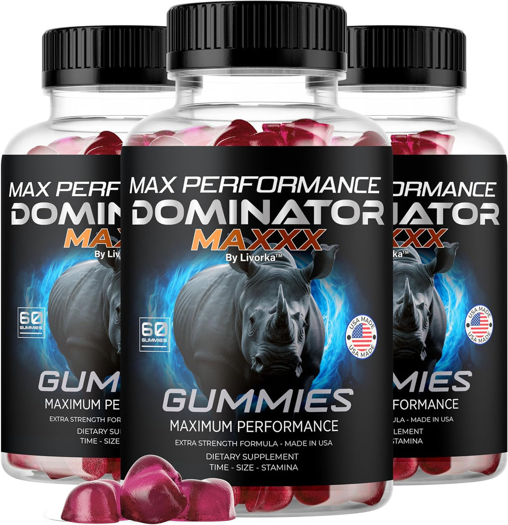 Dominator Maxxx Gummies for Men – Complejo Multivitamínico Natural, 180 Gomitas (3 Meses)