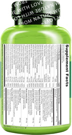 NATURELO Multivitamínico para Mujeres 50+ Sin Hierro - 240 Cápsulas Veganas