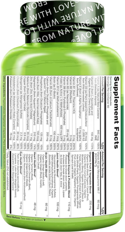NATURELO Multivitamínico para Mujeres 50+ – Vitamina D3 de liquen: Fuente vegetal que contribuye al funcionamiento – Image 8
