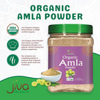 Polvo de Amla Orgánico 567 g - Puro, Libre de Gluten, No GMO, Amalaki de India, Vitamina C - Jiva Organics