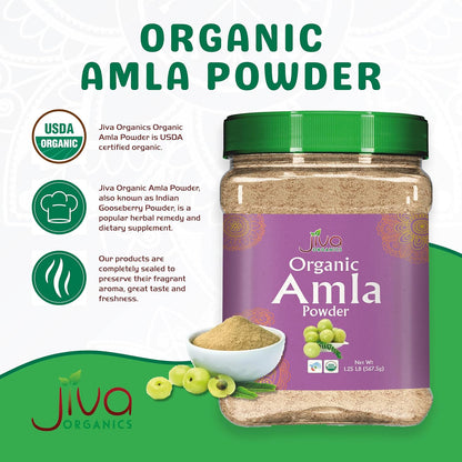 Polvo de Amla Orgánico 567 g - Puro, Libre de Gluten, No GMO, Amalaki de India, Vitamina C - Jiva Organics – Image 5