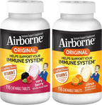 Airborne Zesty Orange Comprimidos Efervescentes Vitamina C 1000mg x 36 Comprimidos (Pack de 2)