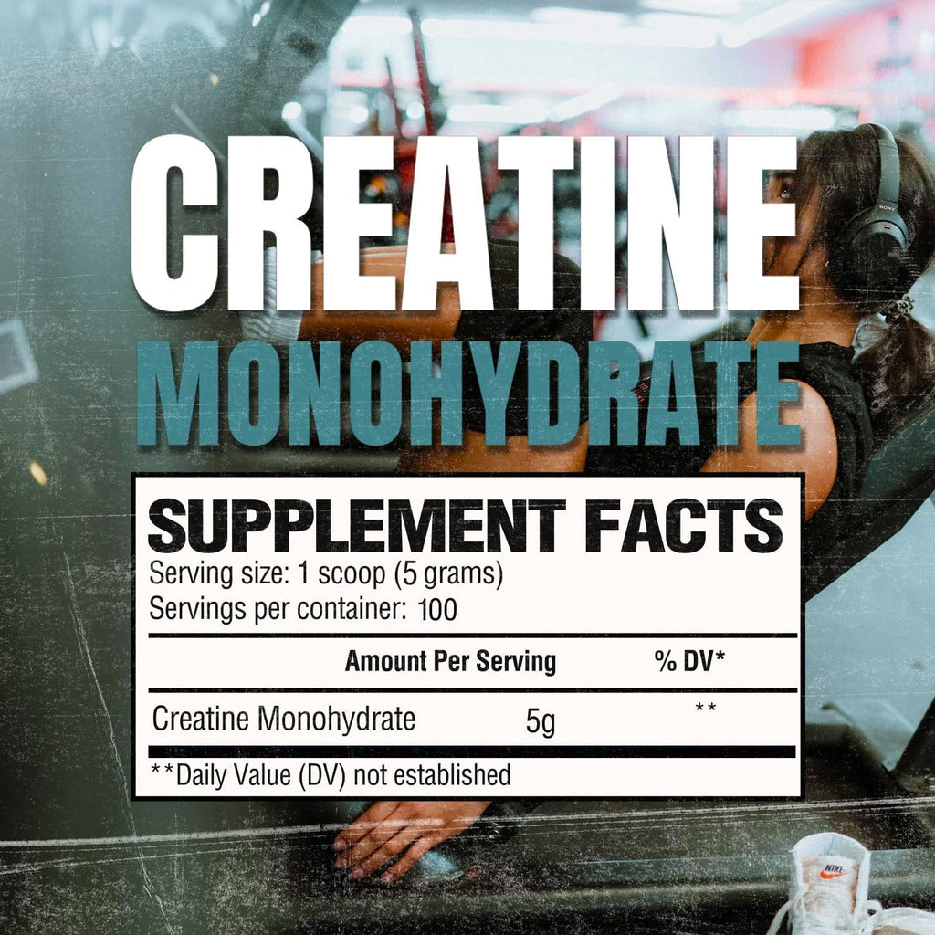 Creatina Monohidrato en Polvo Micronizada, 100 Dosis, Sin Sabor, 510g – Creatina para Fuerza Muscular, Recuperación y Rendimiento