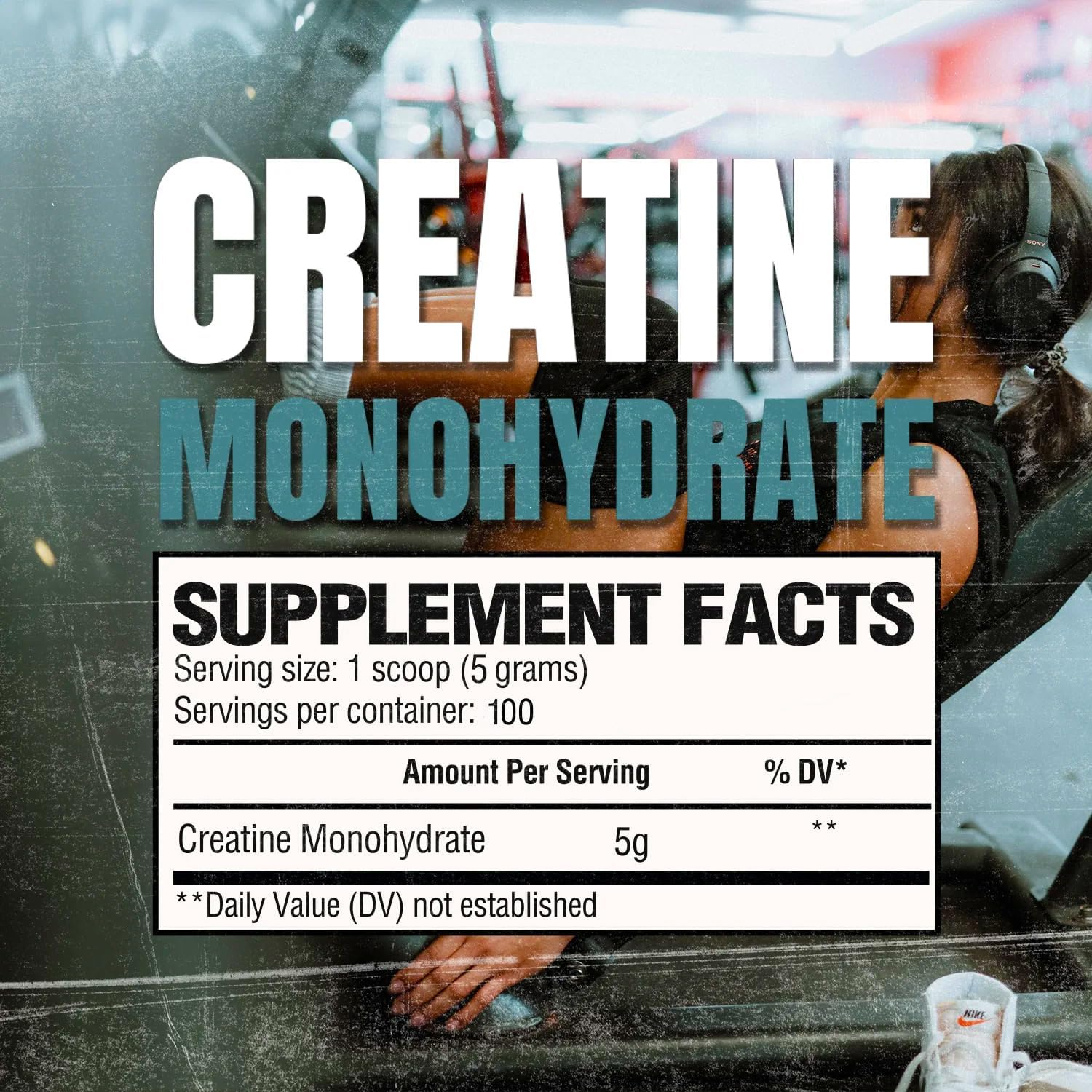 Creatina Monohidrato en Polvo Micronizada, 100 Dosis, Sin Sabor, 510g – Creatina para Fuerza Muscular, Recuperación y Rendimiento
