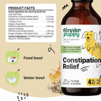 Forever Puppy Alivio del Estreñimiento para Perros, 4 oz (118 ml) - Stool Ease con Musgo de Mar y Olmo Resbaladizo