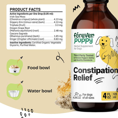 Forever Puppy Alivio del Estreñimiento para Perros, 4 oz (118 ml) - Stool Ease con Musgo de Mar y Olmo Resbaladizo – Image 3