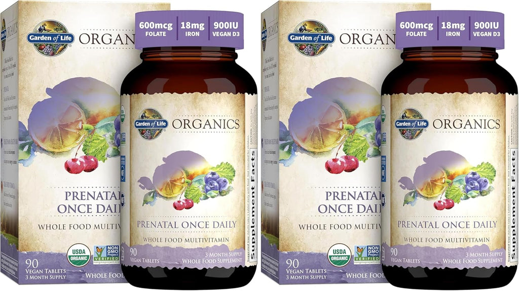 Garden of Life Vitaminas Prenatales Orgánicas, 90 Comprimidos