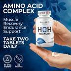 HGH-Releasing Support Supplement with L-Arginine & Ornithine | Nitric Oxide Support for Muscle Recovery, Energy & Performance | Amino Acid Complex with Vitamin B3 & Chromium | 60 Tablets