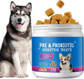 Probióticos Masticables para Perros - Promueve Digestión y Pelaje - Suplemento de Fibra Natural - 120 Comprimidos Sabor Pato