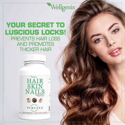 Wellgenix Purvana Suplemento para Cabello, – Complejo B: Incluye vitaminas B6, B12, niacina, ácido fólico y – Image 7