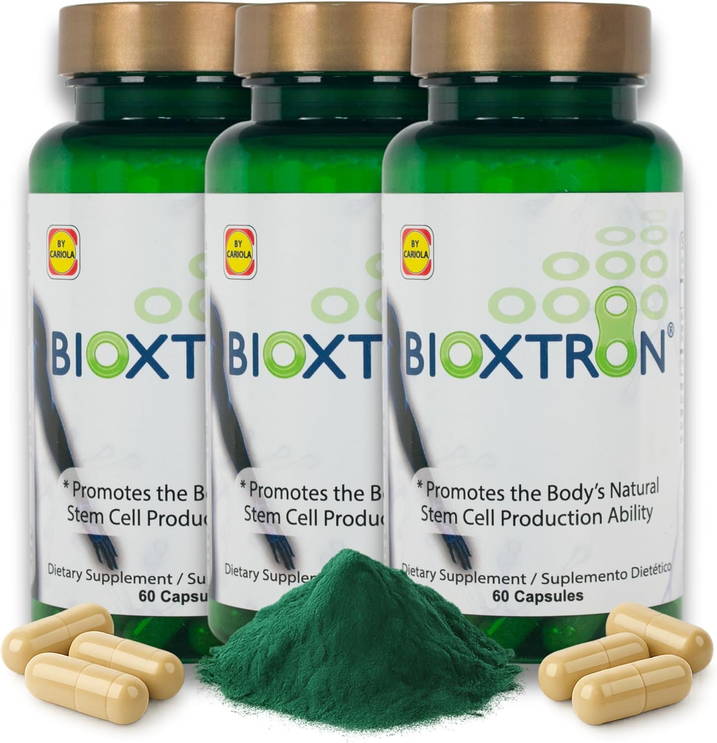 Bioxtron Natural AFA Stem Cell Supplement - 60 Cápsulas (Pack de 3)