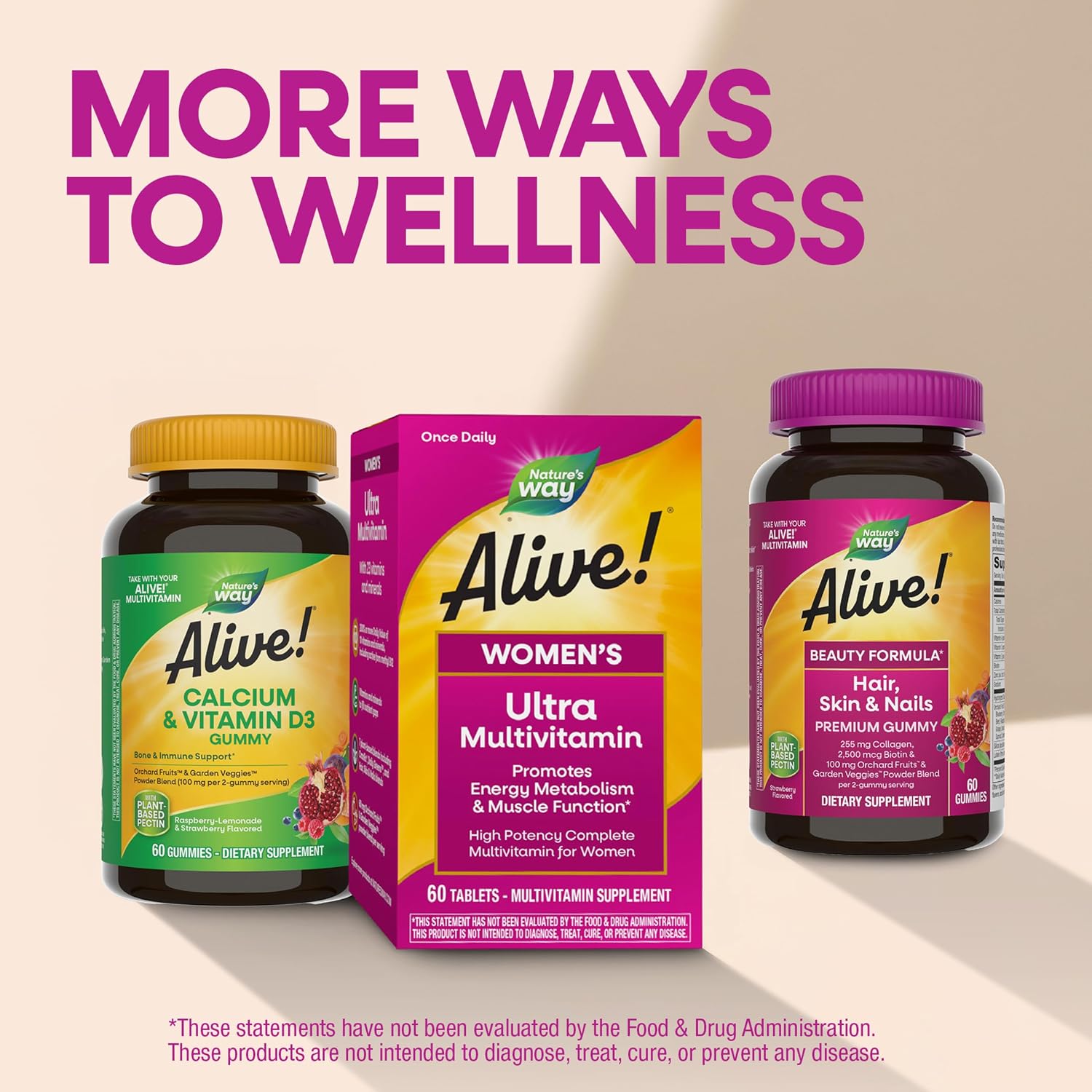 Nature's Way Alive! Ultra Multivitamínico para Mujeres - 60 Comprimidos
