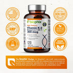 biophix Vitamina K2 MK-7 300mcg - 120 Cápsulas Veganas