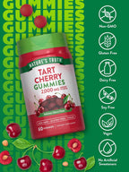Nature's Truth Gominolas de Cereza Ácida - 60 ud. - Vegano, Sin OGM, Sin Gluten - Sabor Cereza