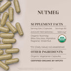 Garden Organics - Nuez Moscada Ecológica - 120 Cápsulas Vegetarianas