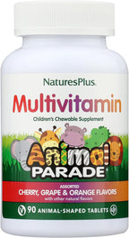 NaturesPlus Animal Parade Multivitamínico Masticable para Niños - 90 Comprimidos con Forma de Animales - Sabores Naturales