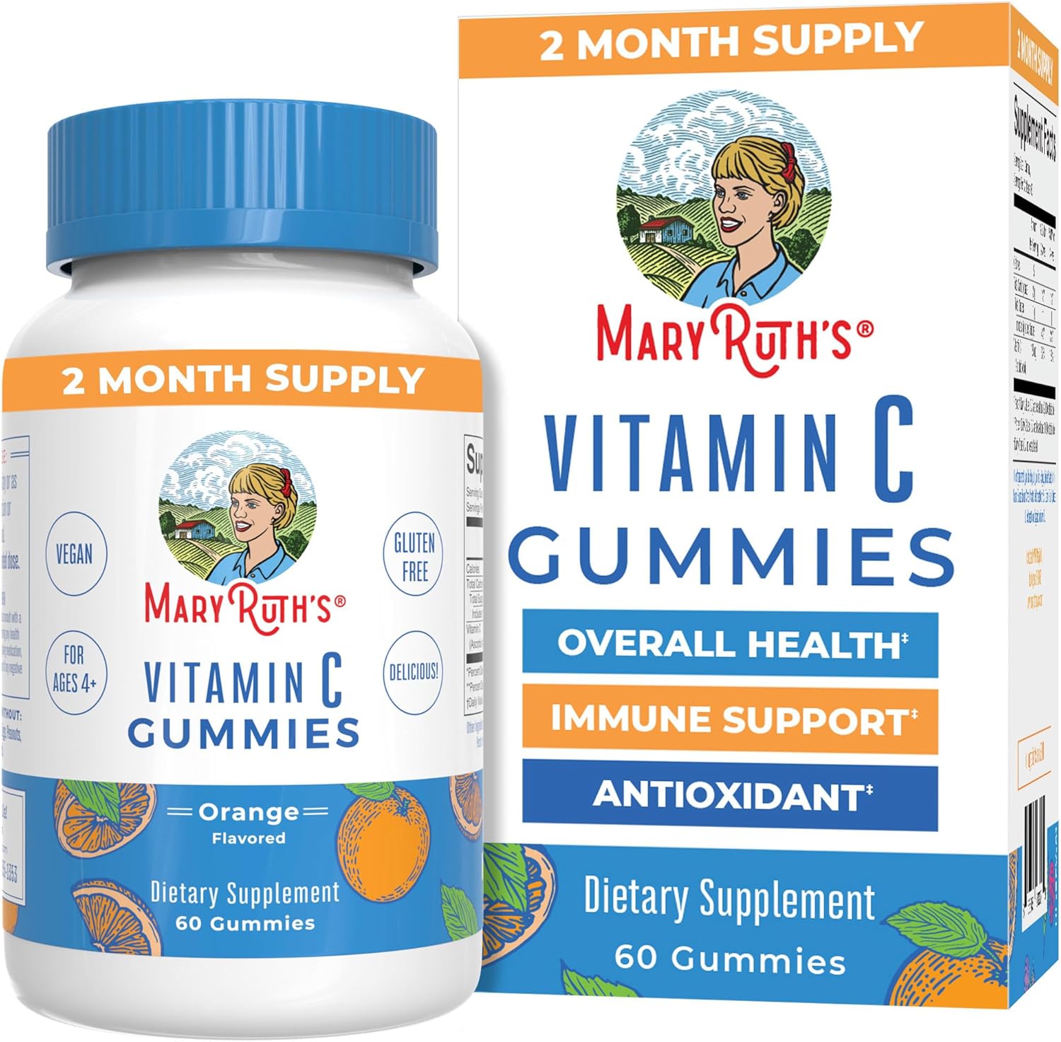 MaryRuth Organics Gomitas de Vitamina C Veganas - 60 Gomitas