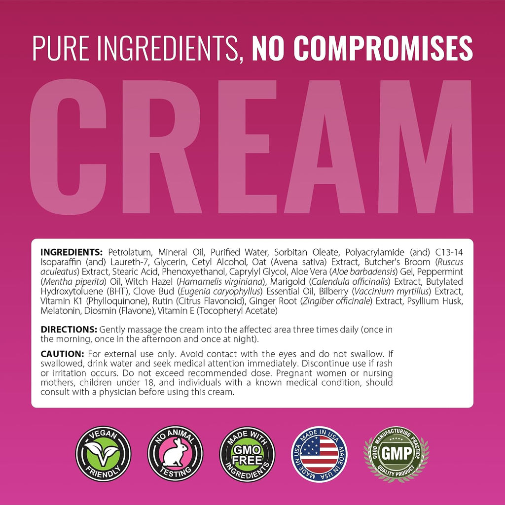 Approved Science Varicosil – Suplemento de apoyo para varices – 45 cápsulas + 1 crema (60 ml) – Vegano