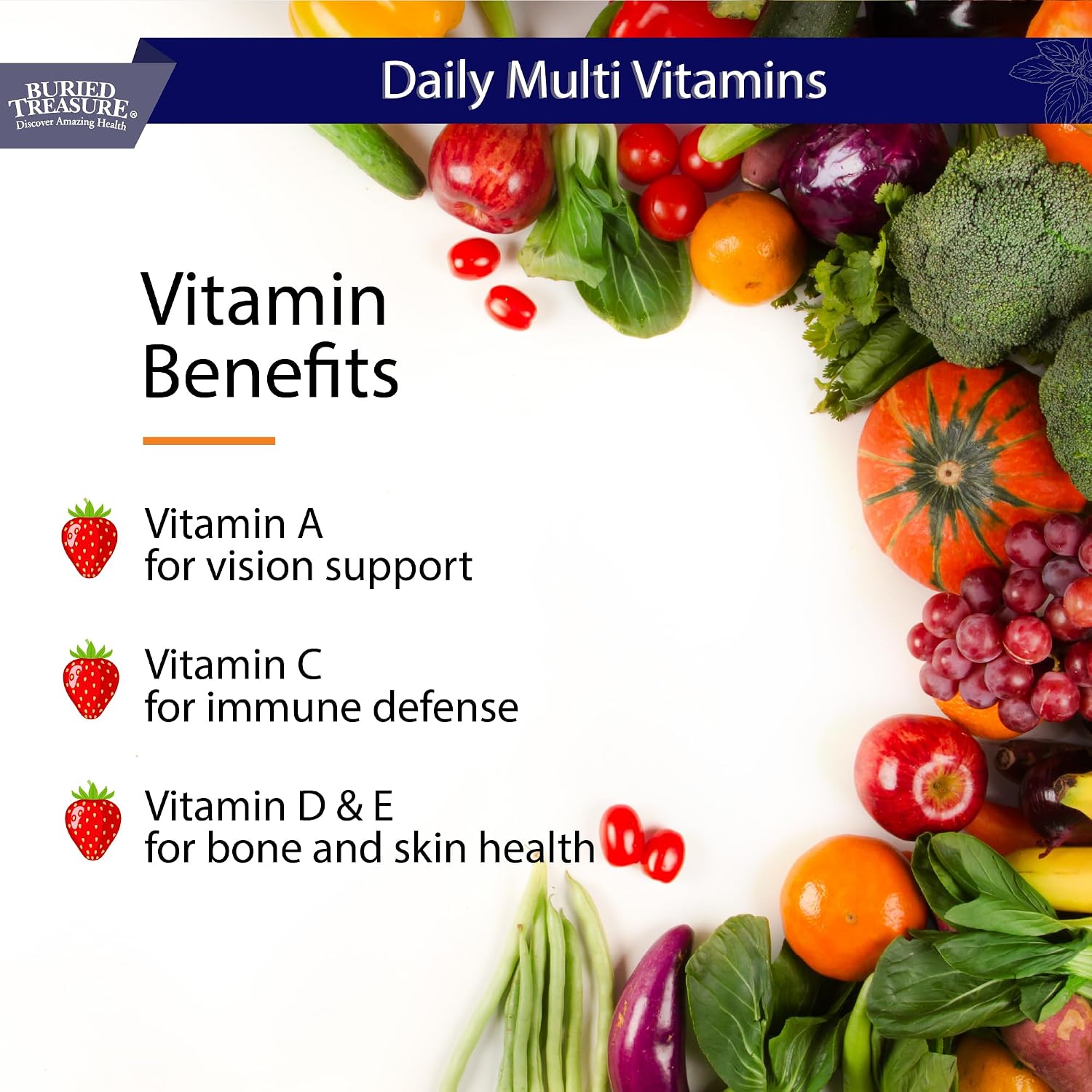 Buried Treasure Multivitamínico y Mineral Líquido de Nutrición Diaria con Oligoelementos, Superalimentos y Resveratrol