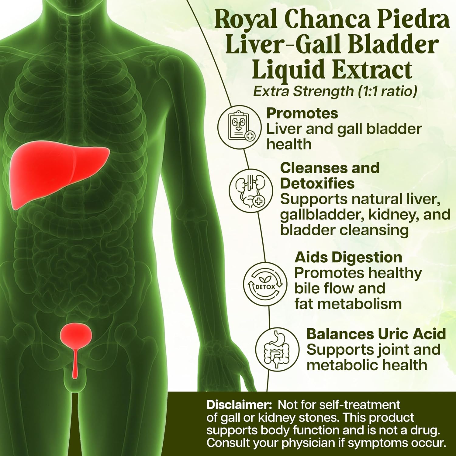 Whole World Botanicals Royal Chanca Piedra – Extracto Líquido 4 oz – Apoyo Hepático y Vesícula