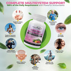 MoxyVites Multivitamínico Metilado para Mujeres con Hierro - 44 Nutrientes Fermentados de Alimentos Integrales - 90 Cápsulas Veganas