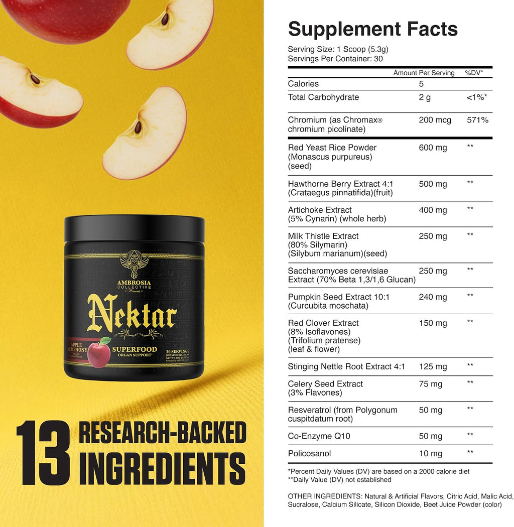 Ambrosia Nektar Superfood Organ & Cycle Support Powder - Apple Symphony