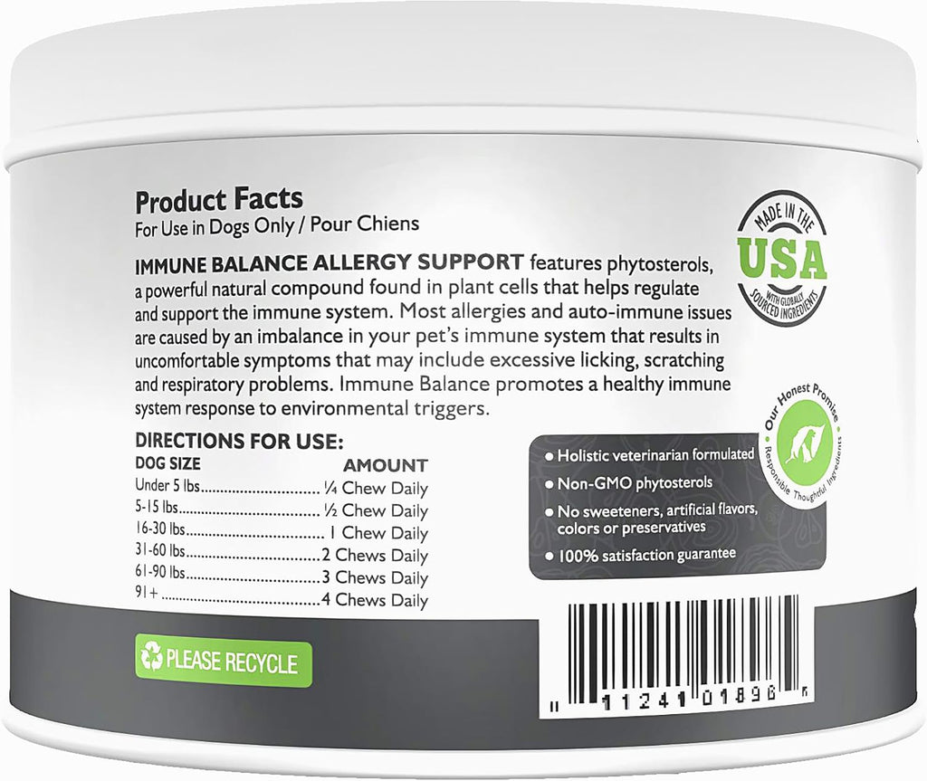 Only Natural Pet Immune Balance - Complemento Inmunológico para Perros y Gatos con Fitoesteroles, 60 Comprimidos