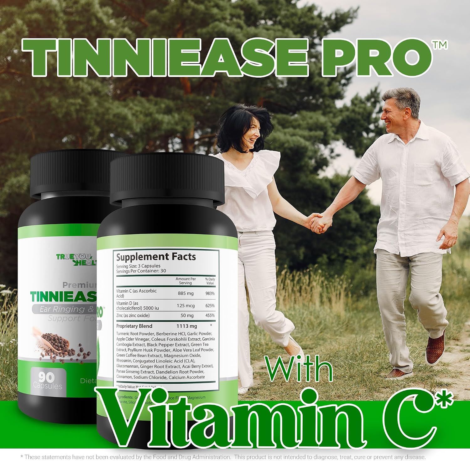 Tinniease Pro - Fórmula de apoyo para el zumbido en los oídos y la salud auditiva