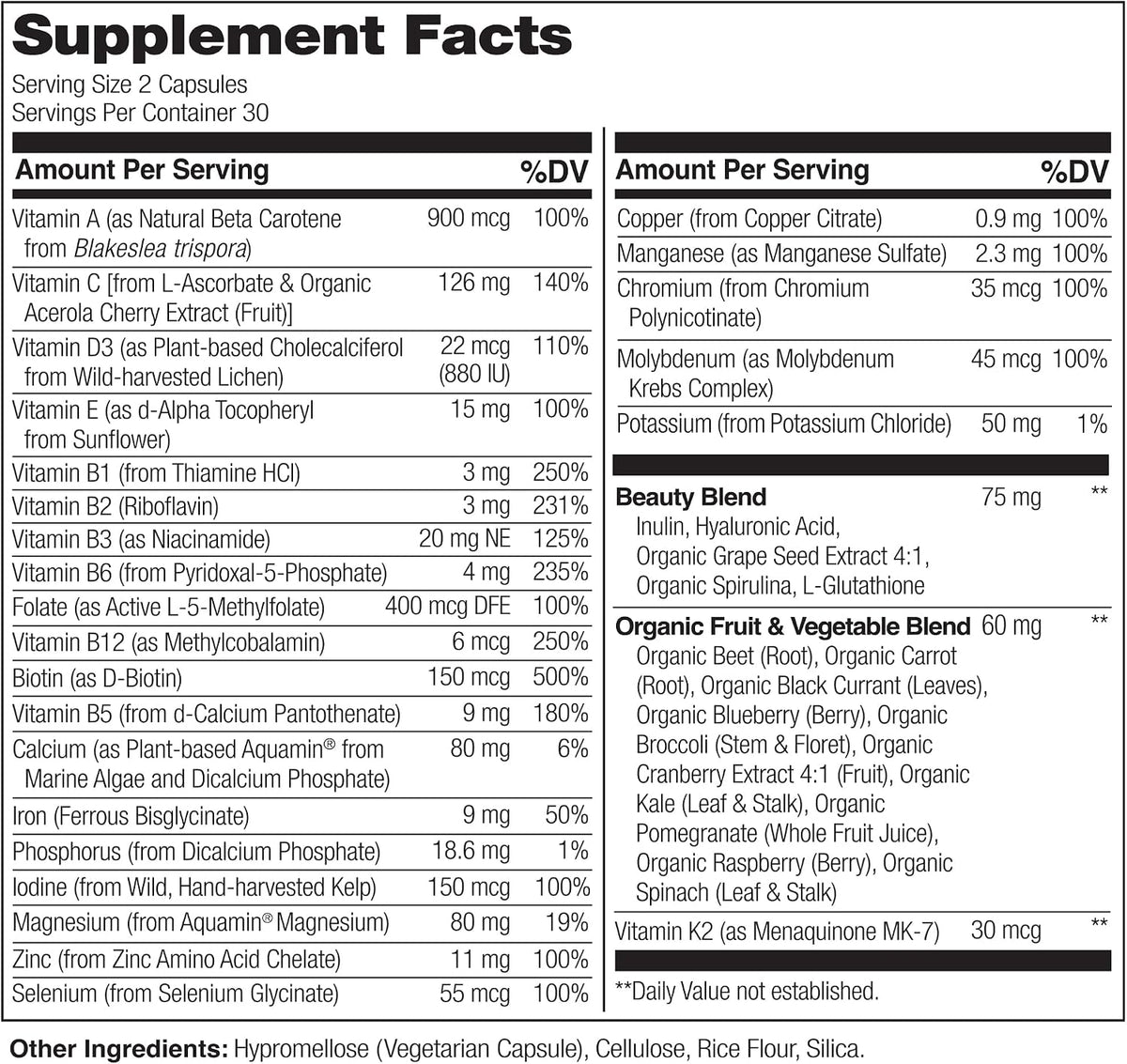 NATURELO Multivitamínico Integral con – Ácido hialurónico: conocido por su capacidad para retener la humedad, – Image 3