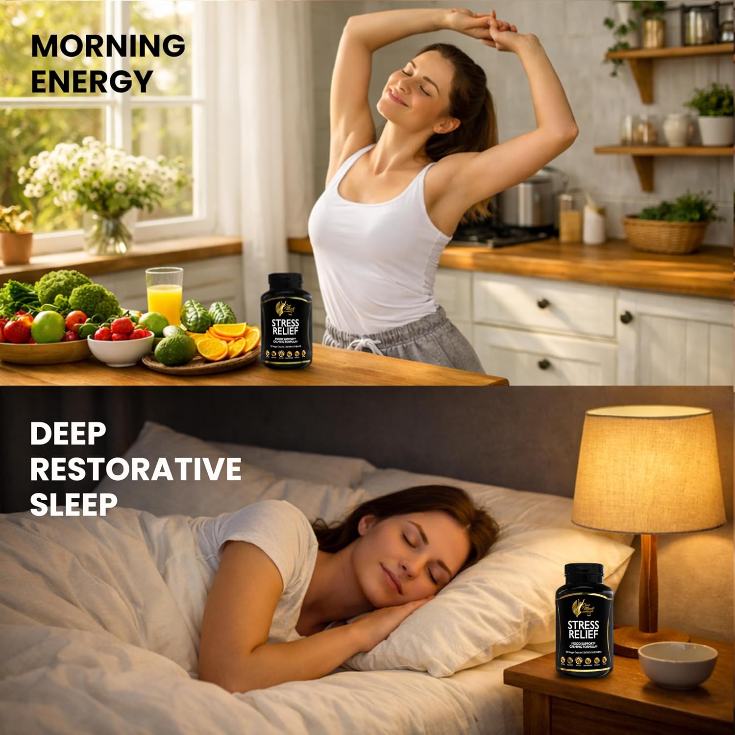 Cocó March N.M.D Stress Relief Support Supplement – Magnesium & B Vitamins Blend with Ashwagandha, Supports Stress Response, Sleep Cycle, Cognitive & Nerve Health – Gluten Free, Vegan – 120 Capsules
