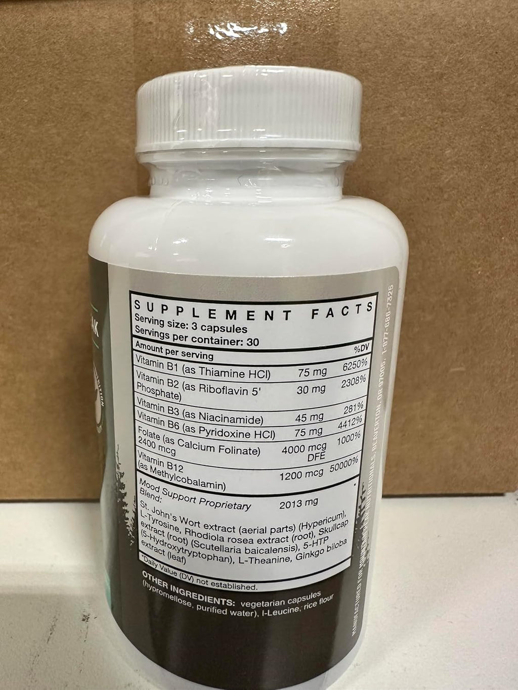 Mountain Peak Nutritionals Fórmula de Apoyo al Estado de Ánimo – 90 Cápsulas Vegetales
