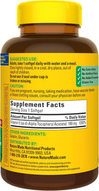 Nature Made Vitamin E 180 mg (400 IU) dl-Alpha, 300 Softgels