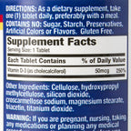 Basic Vitamins Natural Vitamin D-3 2000 IU - 200 Comprimidos Recubiertos