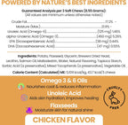 Omega 3 Fish Oil for Dogs - 180 Soft Chews - Itch Relief, Shedding & Hot Spots - Skin and Coat Supplement - Salmon Oil, EPA & DHA - Allergy Chews - Made in USA - Chew + Heal