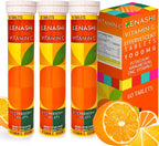 Kenashi Vitamina C 1000mg Efervescente con Zinc, Potasio, Magnesio y Vitamina E - 20 Comprimidos