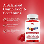 VITA GLOBE Complejo B + Vitamina C Gomitas - Sabor Fresa, 60 uds