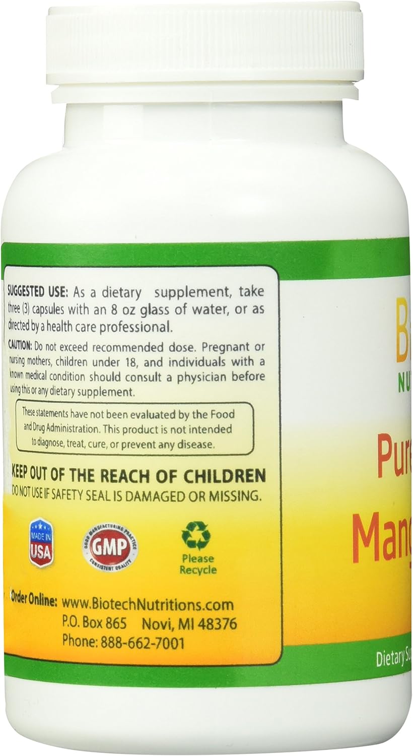 Biotech Nutritions Pure Mangosteen Capsules, 90 Cápsulas