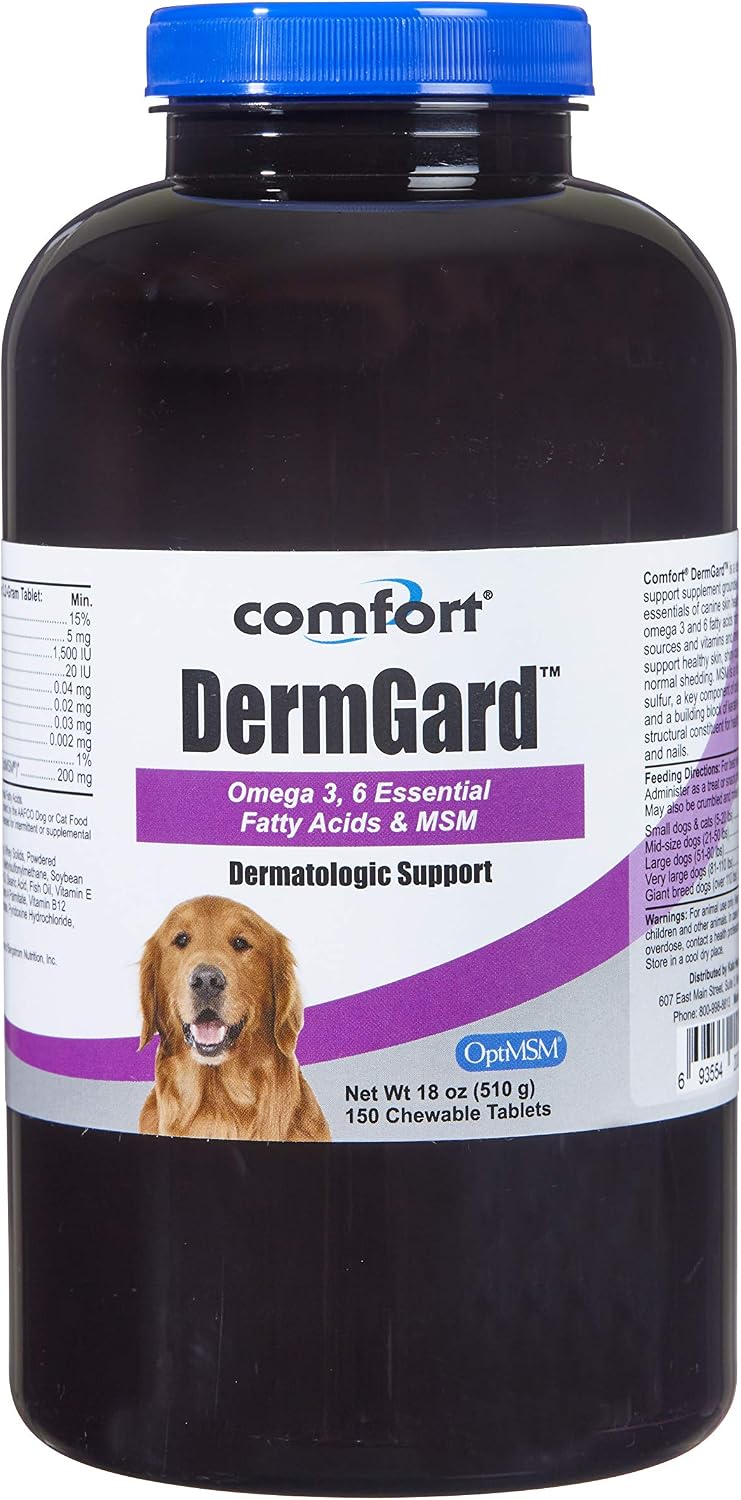 Comfort DermGard Suplemento para la Piel y el Pelaje del Perro, 150 Comprimidos