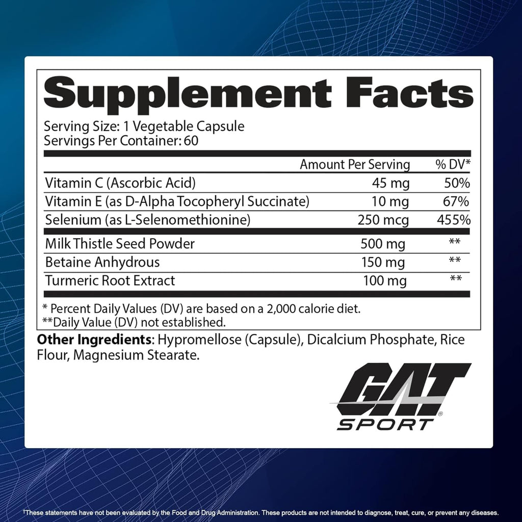 GAT SPORT Essentials Multivitamin Liver Cleanse, 60 Capsules