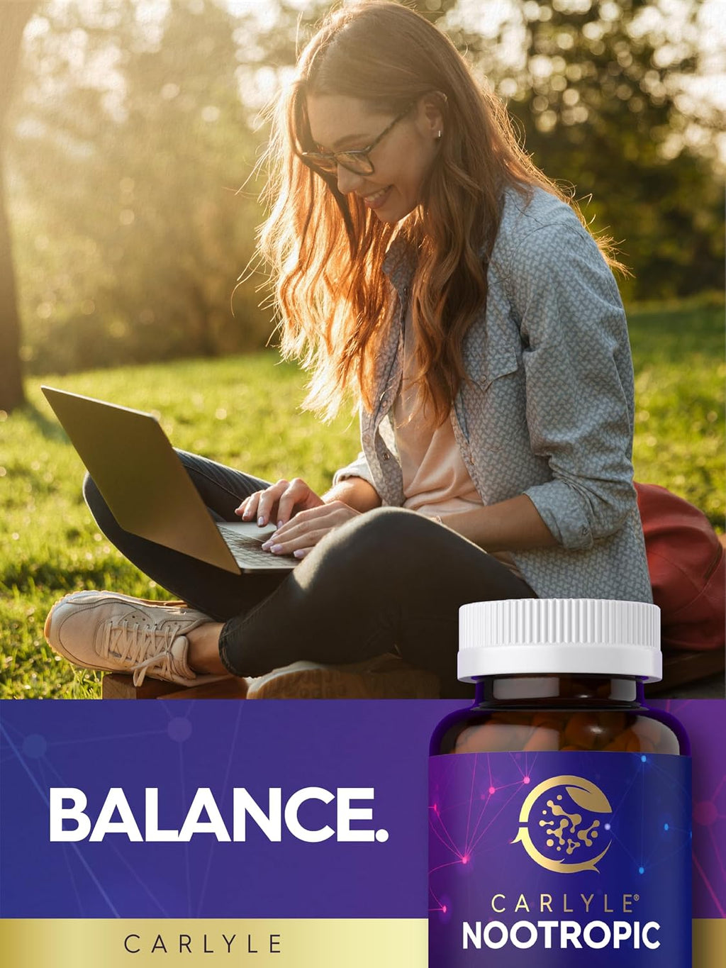Carlyle Brain Nootropic Supplement | 90 Cápsulas | con Cafeína, B12 y Extracto de Guaraná | No-GMO y Sin Gluten