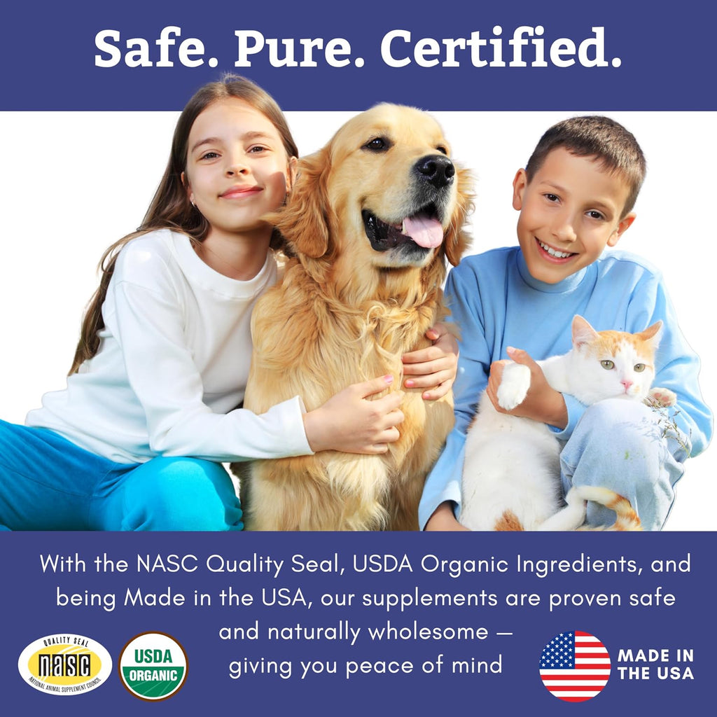 Wholistic Pet Organics Espirulina en Polvo para Perros y Gatos - 85 Dosis