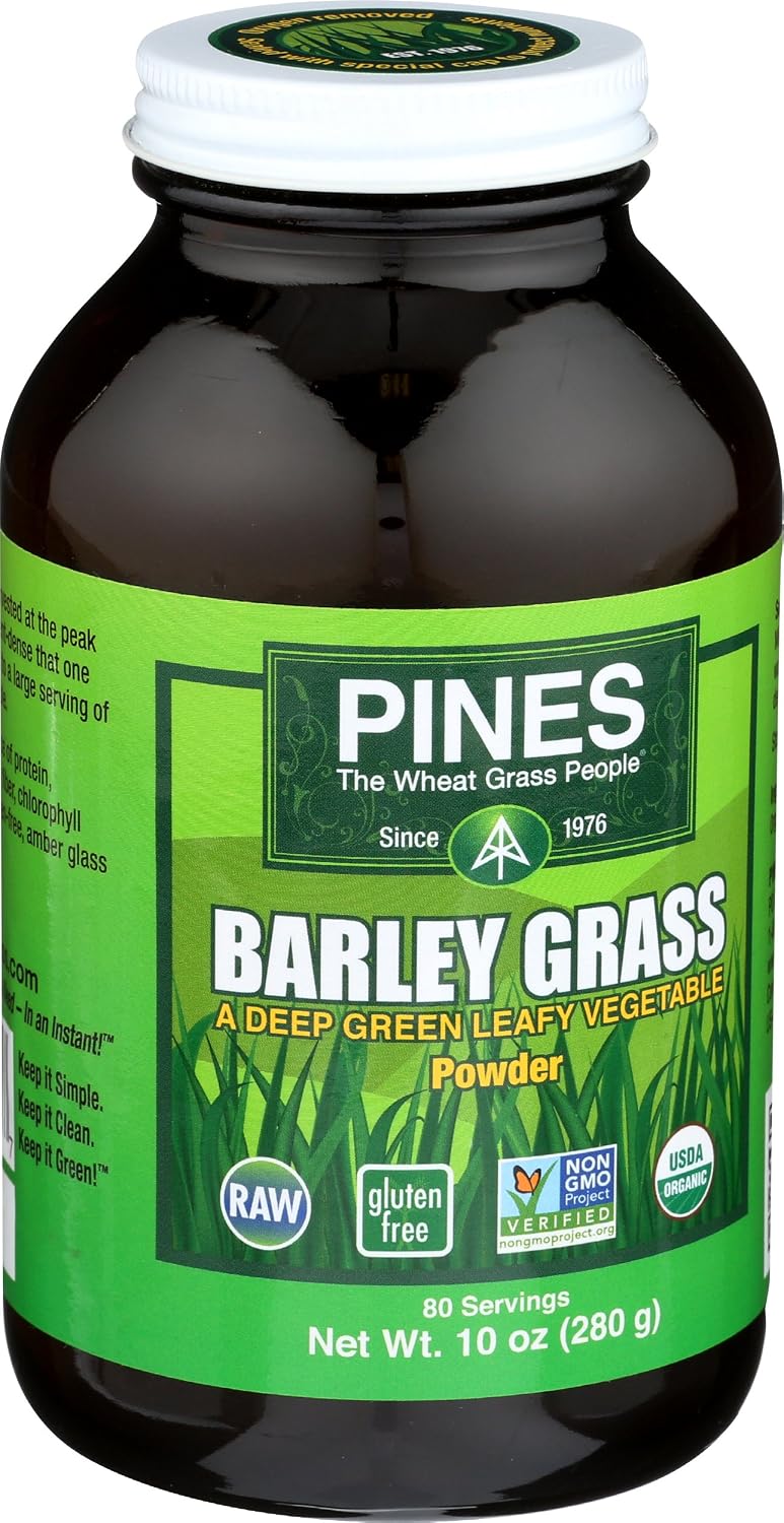 Pines Polvo de Cebada Verde Orgánica, 283 g