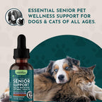 Animal Essentials Senior Support para Perros y Gatos - Suplemento Herbal