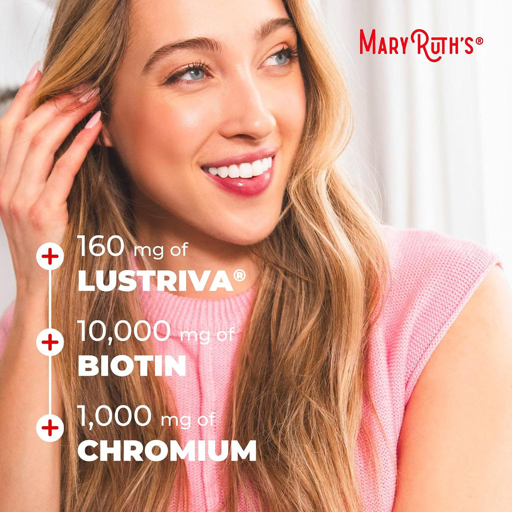 MaryRuth's Multivitamínico Líquido + Crecimiento Capilar - Clínicamente Testado con Biotina 10000 mcg - 450 ml