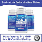 Genex Formulas 250mg NMNH (60 Capsules - 30 Servings) | Uthpeak™ NMNH (Dihydronicotinamide Mononucleotide) NAD+ Precursor for Healthy Aging - Non-GMO, Gluten-Free, Vegetarian