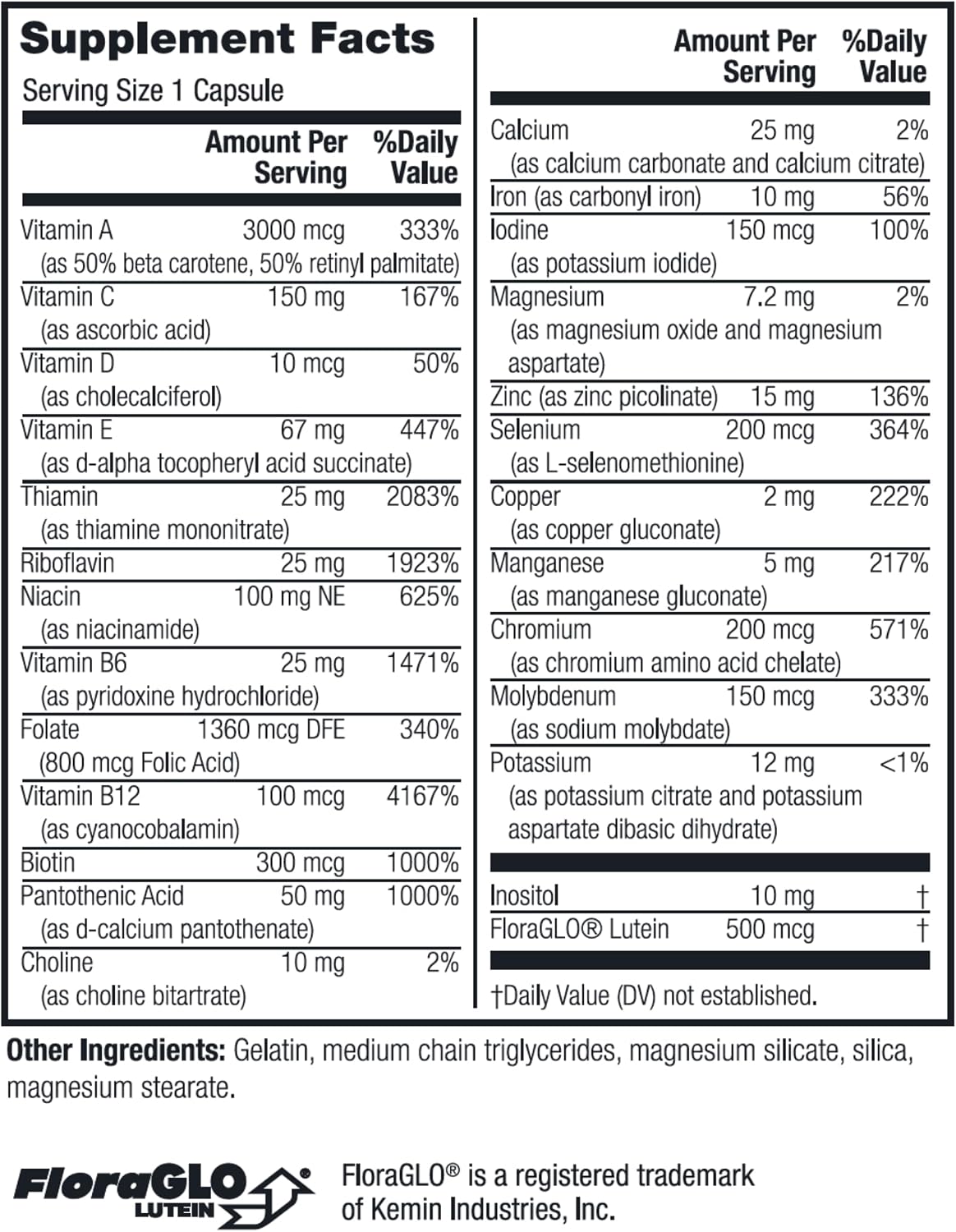 Twinlab Daily One Caps con Hierro - Multivitamínico y Mineral - 180 Cápsulas