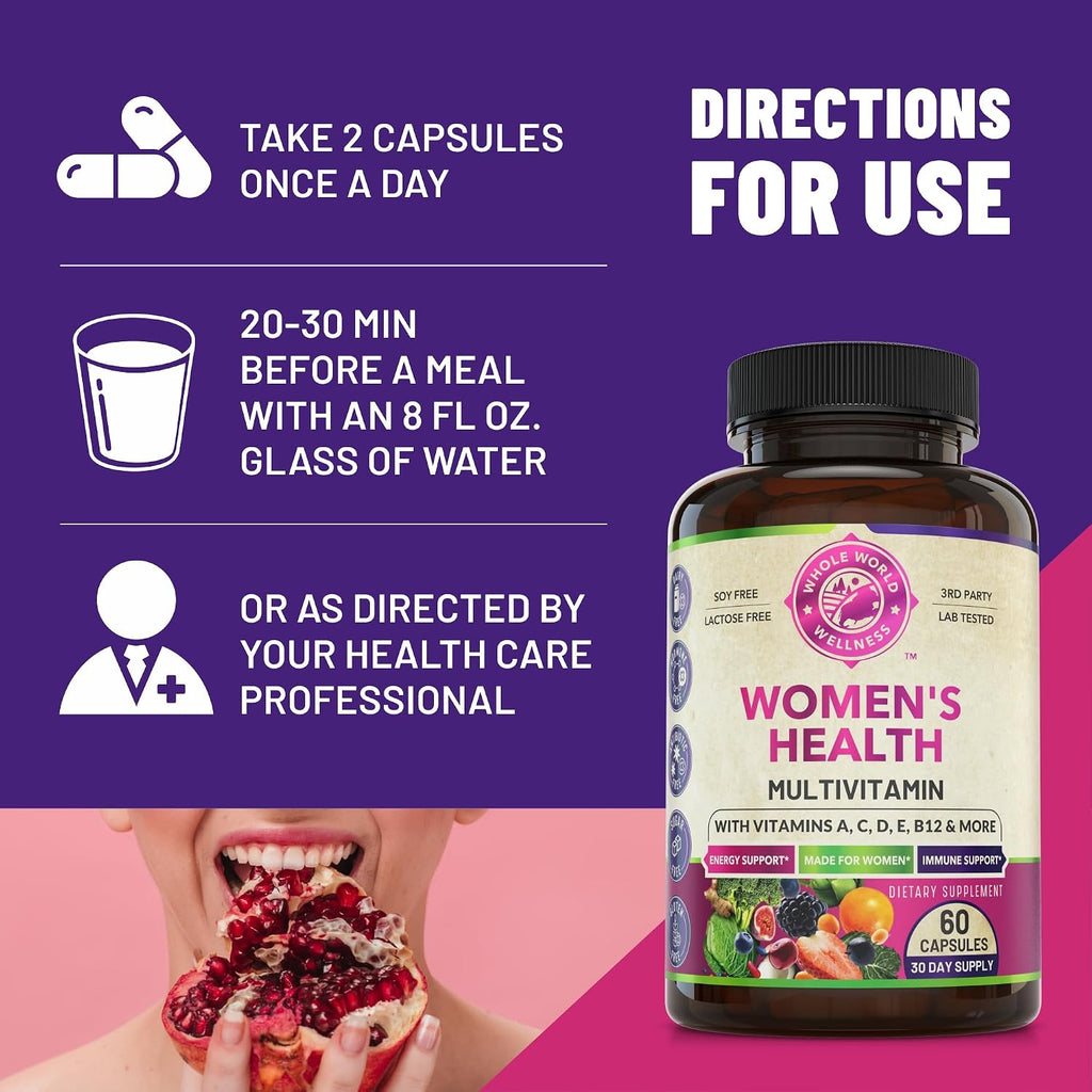 Multivitamínico y Multimineral Diario para Mujeres – WHOLE WORLD WELLNESS