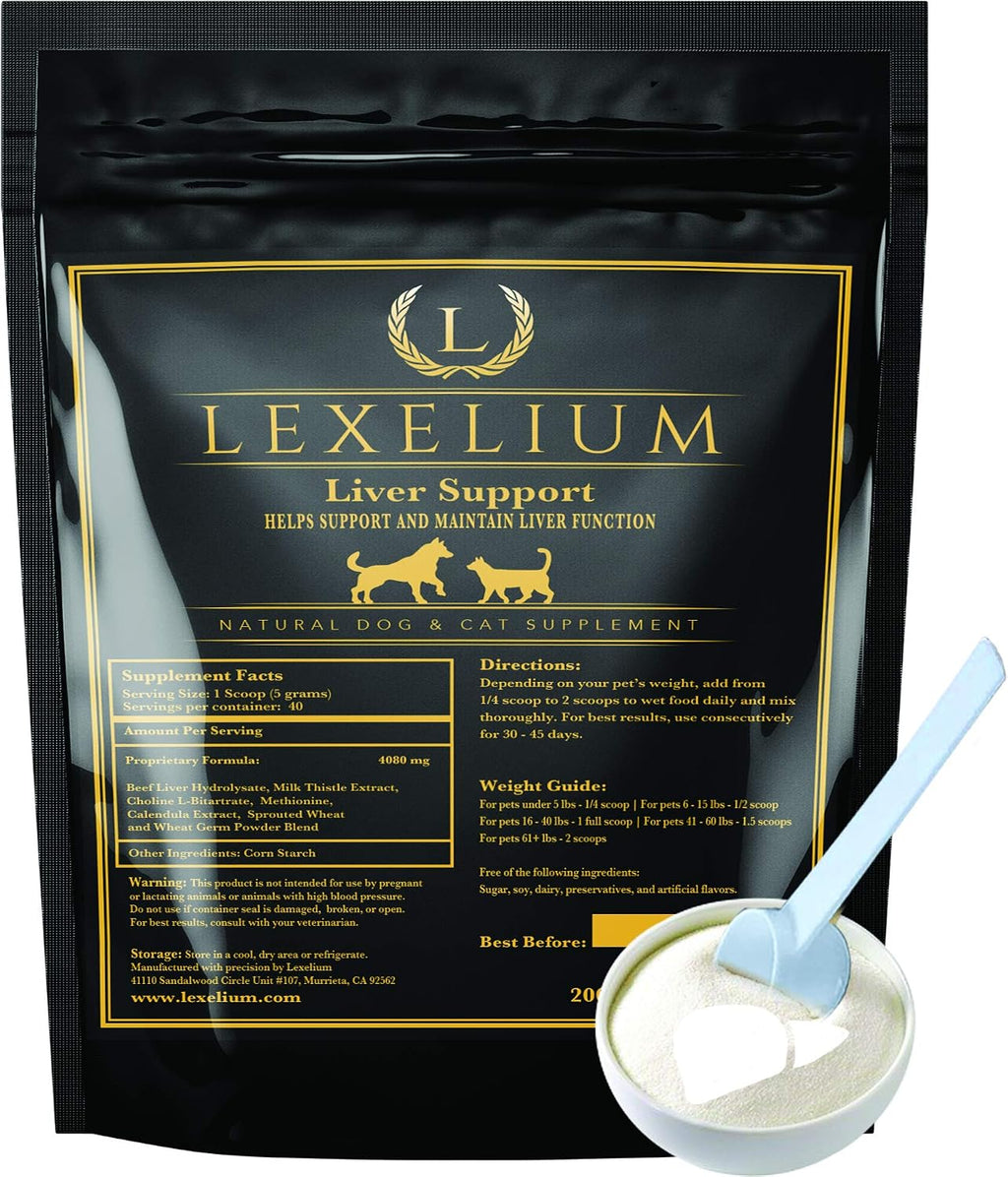 Lexelium Liver Support Supplement para Perros y Gatos - 200g