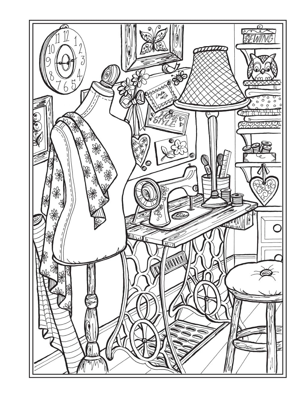 Libro de colorear Creative Haven Hogar Dulce Hogar (Libros de colorear para adultos: Calma)