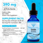 GABA con L-Teanina 290 mg, 118 ml (4 oz) – Suplemento Líquido